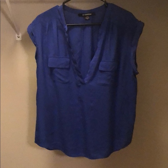 Short sleeved, blue blouse - Picture 1 of 3